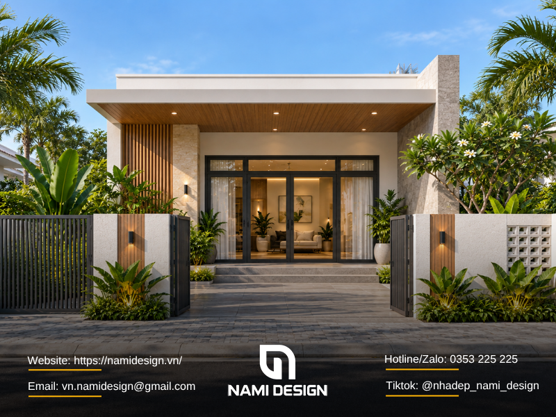 Nhà 1 tầng 5x15m Modern Tropical