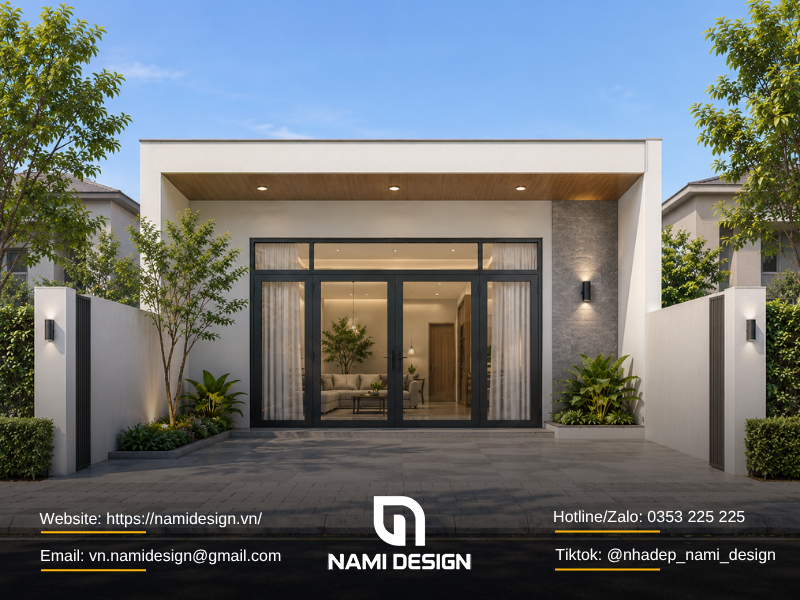 Nhà 1 tầng 5x15m tối giản