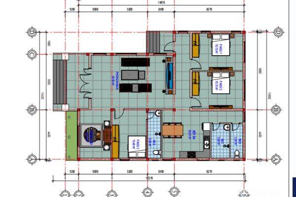 bản vẽ nhà cấp 4 tân cổ điển