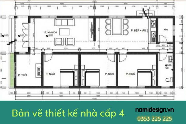 Tổng hợp 100+ mẫu bản vẽ nhà cấp 4 đẹp, tiện nghi, bố trí khoa học