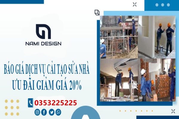 Dịch vụ sửa chữa - cải tạo nhà 4 tầng 8 Báo giá dịch vụ cải tạo sửa nhà