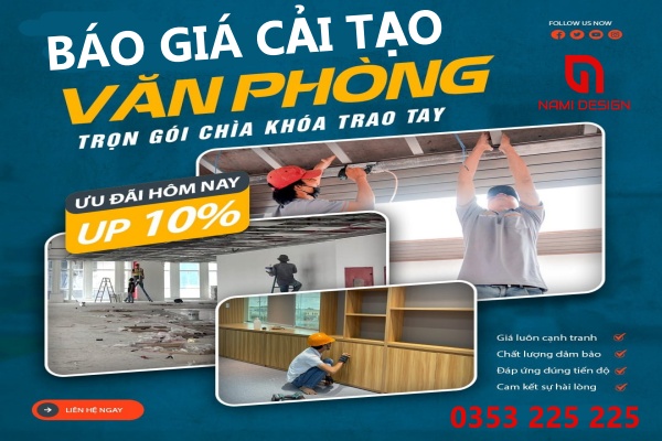 Đơn giá cải tạo văn phòng cập nhật chi tiết mới nhất 2024