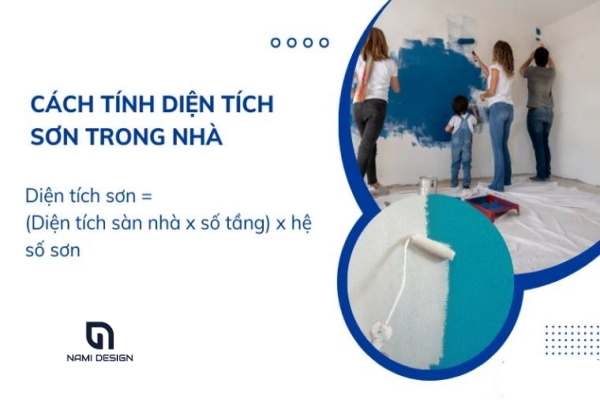 cách tính diện tích sơn tường theo m2 trong nhà