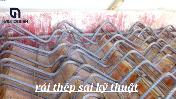 đan thép cầu thang sai kỹ thuật