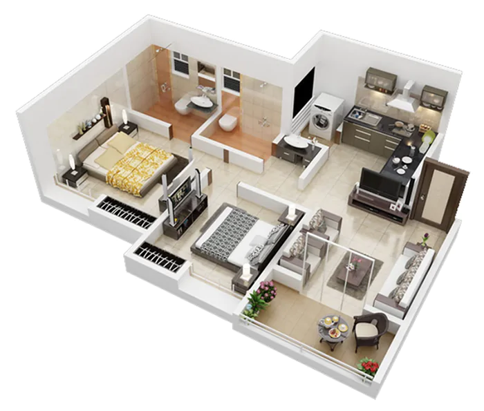 50+ mẫu thiết kế nhà 1 tầng 80m2 2 phòng ngủ tối ưu diện tích