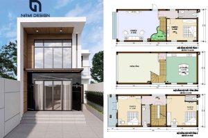 Những Mẫu Bản Vẽ Nhà 1 Trệt 1 Lửng 1 Lầu