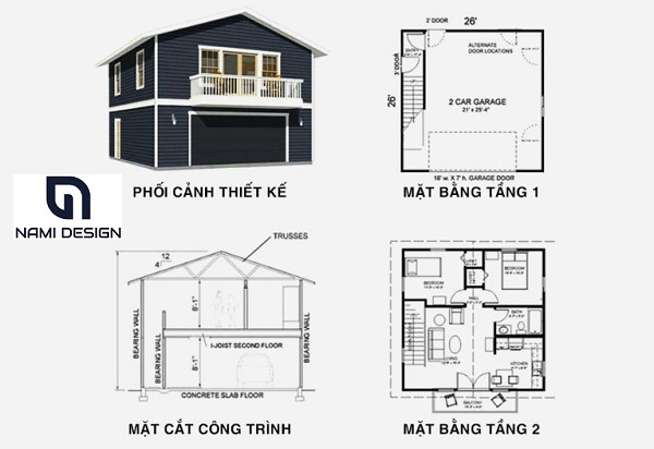 bản vẽ thiết kế nhà lắp ghép