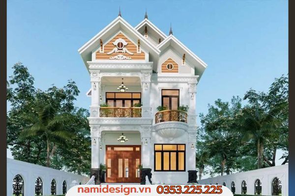 nhà ống 2 tầng tân cổ điển