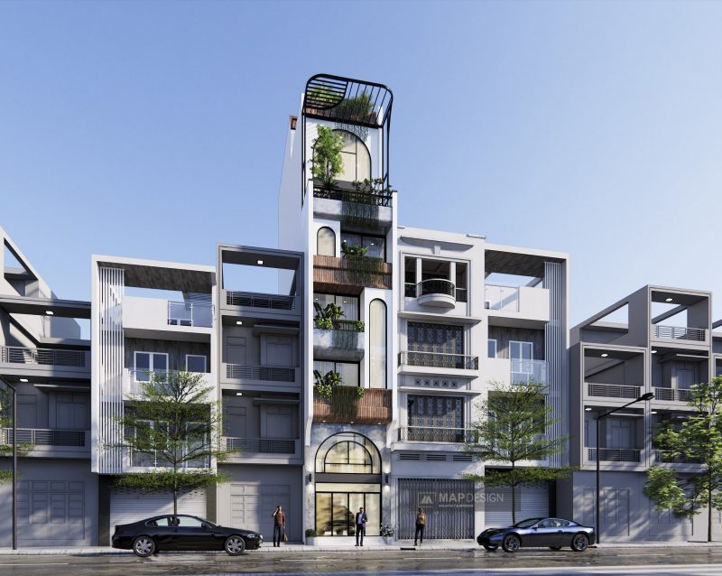 mẫu thiết kế nhà phố 4 tầng hiện đại