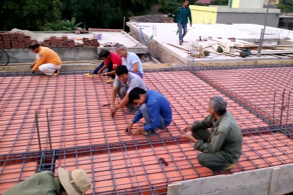 sắt đổ mái 2 lớp