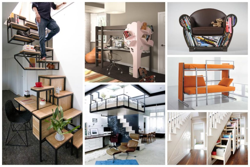 Thi Công Nội Thất Nhà Cấp 4 Trọn Gói Đẹp, Tiết Kiệm Chi Phí 13 Sử dụng kết hợp các đồ nội thất thông minh đang phổ biến cho nhà diện tích nhỏ