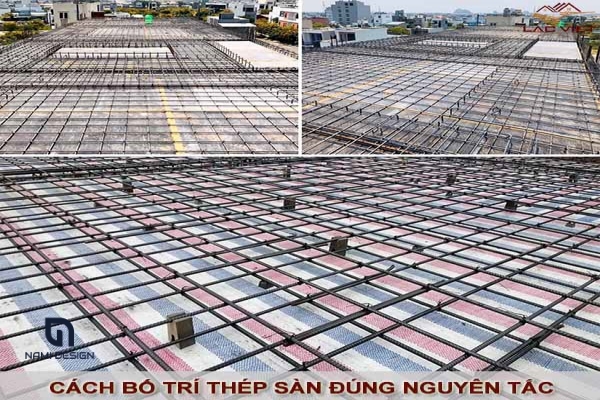 Nguyên tắc bố trí thép sàn 2 lớp