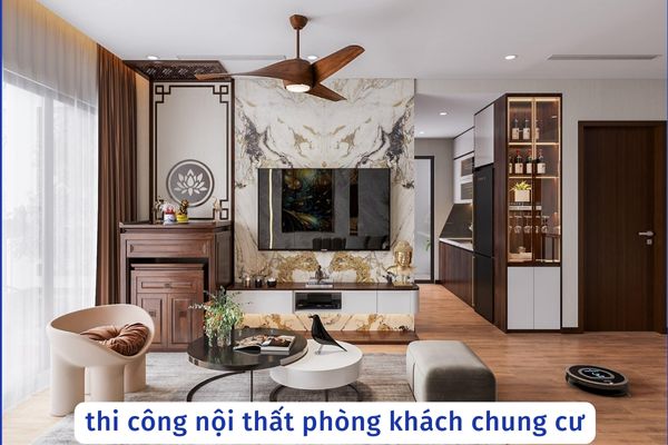 thi công nội thất chung cư phòng khách