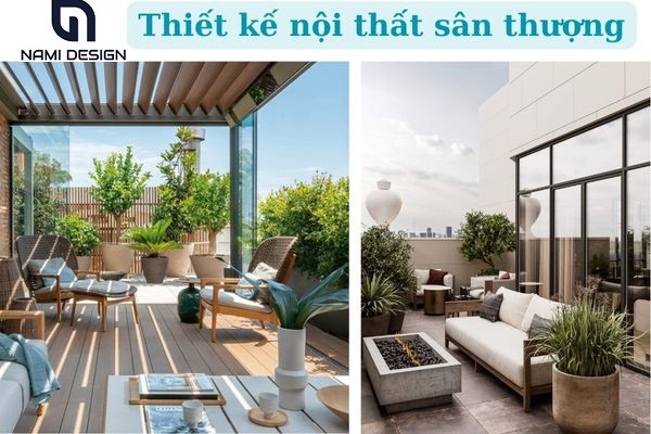 thiết kế nội thất sân thượng