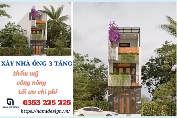 xây nhà ống 3 tầng