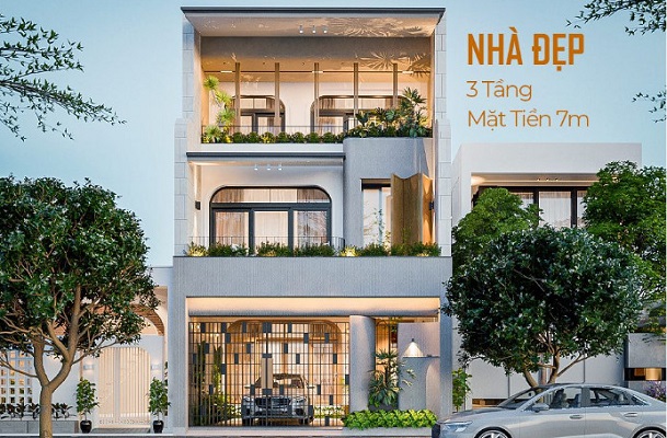 nhà 3 tầng mặt tiền 7m